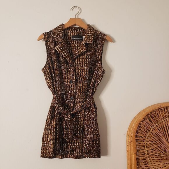 Vintage Sage Harbor Dress Sleeveless Blouse Button Down 10 - Picture 1 of 4